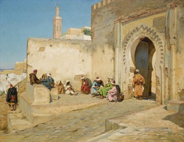 Árabe Painting - LA PUERTA DE LA KASBAH TÁNGER Georges Bretegnier Araber